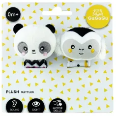 GaGaGu: Conjunto de sonajeros doble - Mono y Panda