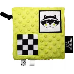imagen de GaGaGu: paño sensorial reversible con diseño de pingüino y mapache 2