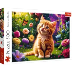Gato adorable puzzle de 500 piezas - Trefl