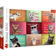 Gatos divertidos puzzle de 1500 piezas - Trefl
