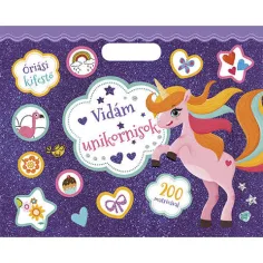 Gigante libro para colorear – Divertidos unicornios cuaderno de pegatinas
