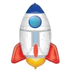 Globo de foil en forma de cohete espacial de 77 cm