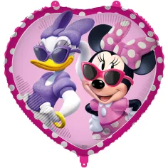 Globo de foil en forma de corazón de Minnie Mouse 46cm
