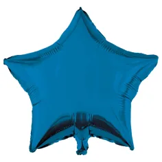Globo de foil en forma de estrella – azul 46cm