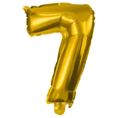 Globo de foil numerado en color dorado – número 7 de 86 cm