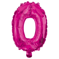 Globo de foil número 0 en color rosa – 96cm