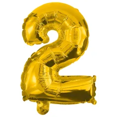 Globo de foil número 2 en color dorado – 86cm