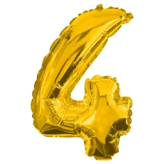 Globo de foil número 4 en color dorado – 86cm