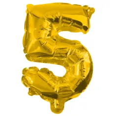 Globo de foil número 5 en color dorado – 86 cm