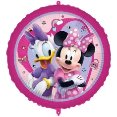 Globo de foil rosa de 46 cm con Minnie Mouse y Daisy