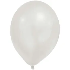 Globo metálico pastel blanco – set de 8 unidades