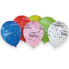 Globos con la inscripción Feliz Cumpleaños – set de 6 piezas