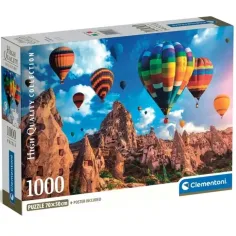 Globos en Capadocia 1000 piezas con póster HQC - Clementoni