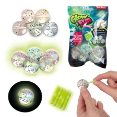 imagen de Glow N Fun pelota de goma rebotadora que brilla en la oscuridad set de 5 piezas 1