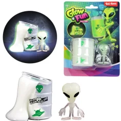 imagen de Glow'N Fun Slime Alien: Slime fluorescente en barril con figura de extraterrestre 2