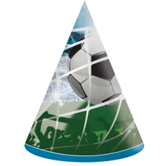 Gorro de fiesta de fútbol de cumpleaños Gólöröm set de 6 unidades