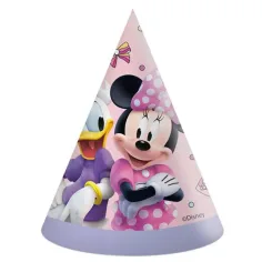 Gorro de fiesta de papel de Disney Minnie Mouse set de 6 unidades