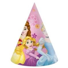 Gorro de fiesta de papel de Princesas Disney, set de 6 unidades