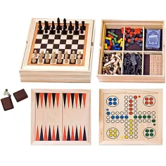Gran conjunto de juegos de madera