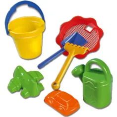 Gran set de arena con cubo ondulado de 7 piezas - D-Toys
