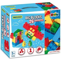 Gran set de bloques de construcción con piezas azules de 26 piezas - Wader