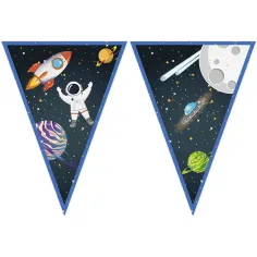 Guirnalda de banderas de aventura espacial 230 cm