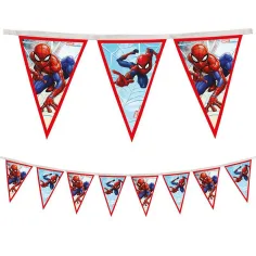 Guirnalda de fiesta reutilizable con estampado de Spiderman 230cm