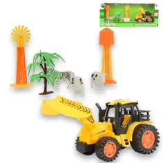 Happy Farm: Set de granja con tractor, animales y accesorios