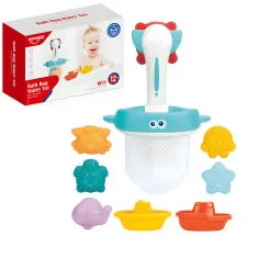 Happy World: Juguete de baño con animales marinos y red