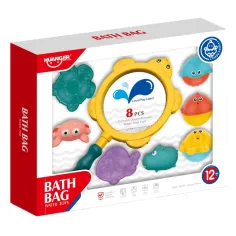 Happy World: Juguete de baño de animales marinos con red de pesca