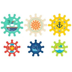 imagen de Happy World: Mundo Acuático Set de Juguetes de Baño con Engranajes de 6 Piezas 2