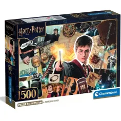 Harry Potter - Las reliquias del mundo mágico puzzle compacto de 1500 piezas - Clementoni