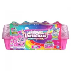 Hatchimals Rainbow Cation Family Cartón Familia Lobo paquete - Spin Master