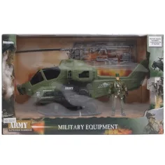 Helicóptero militar del ejército con figura