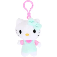 Hello Kitty peluche clip para bolso, 12 cm - verde menta