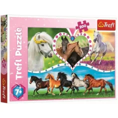 Hermosos caballos rompecabezas de 200 piezas - Trefl