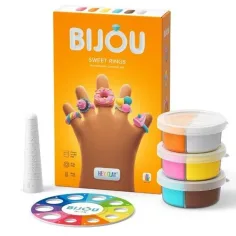Hey Clay: Joyas dulces anillos set de arcilla creativa que seca al aire