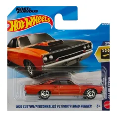 Hot Wheels: 1970 Plymouth Road Runner personalizado coche en miniatura 1/64 - Mattel