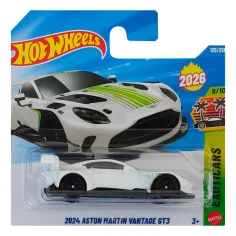 Hot Wheels: 2024 Aston Martin Vantage GT3 coche pequeño blanco 1/64 - Mattel