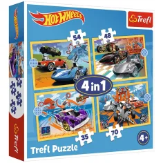 Hot Wheels 4 en 1 puzzle - Trefl