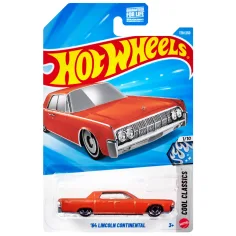 Hot Wheels: '64 Lincoln Continental coche pequeño naranja 1/64 - Mattel