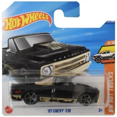 Hot Wheels: ’67 Chevy C10 coche negro 1/64 - Mattel