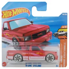 Hot Wheels: '91 GMC Syclone coche rojo 1/64 - Mattel