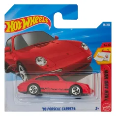 Hot Wheels: '96 Porsche Carrera cochecito rojo 1/64 - Mattel