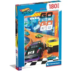 Hot Wheels ¡A la carrera! rompecabezas de 180 piezas - Clementoni