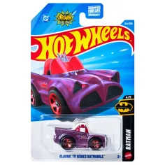 Hot Wheels: Batmóvil de la serie clásica de TV lila cochecito 1/64 - Mattel