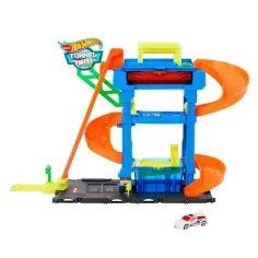 imagen de Hot Wheels City: Lavadero de autos con cochecito de cambio de color - Mattel 4