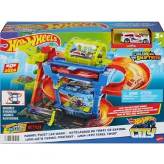 Hot Wheels City: Lavadero de autos con cochecito de cambio de color - Mattel