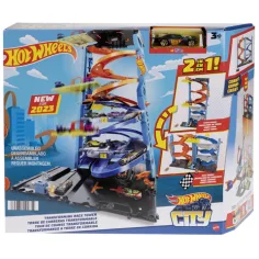 Hot Wheels City: set de juego de torre de carreras 2 en 1 - Mattel