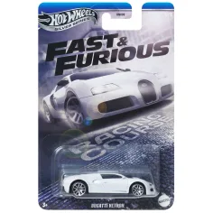 Hot Wheels: Coche pequeño Bugatti Veyron blanco 1/64 - Mattel
